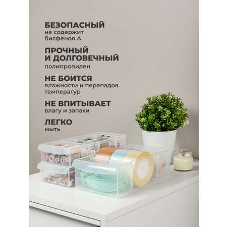 Набор органайзеров Econova для хранения 2,65л-1 шт., 1,5л-2шт