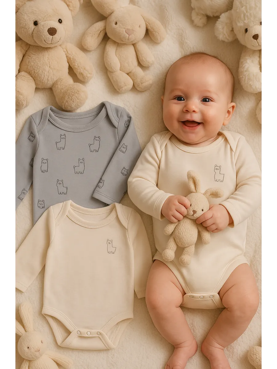 Боди 2 шт Mark Formelle (Марк Формэль) 13016-2/альпаки на сером +пудровый - фото 15