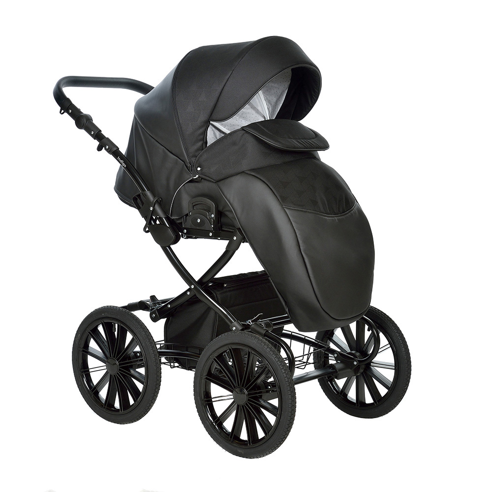 Коляска 2в1 Indigo Porto Classic 08 черный - фото 3