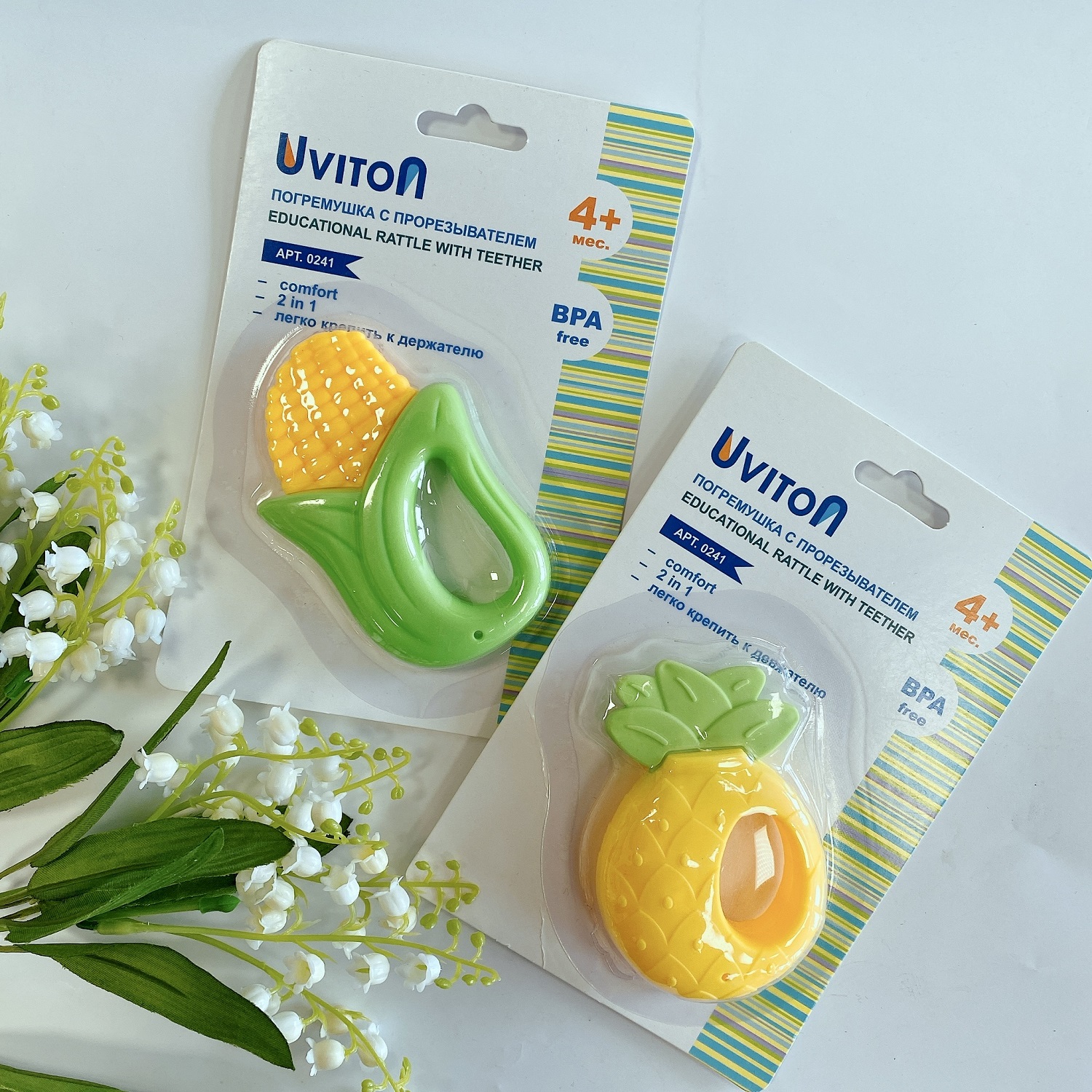 Игрушка Uviton погремушка Ананас в ассортименте - фото 9