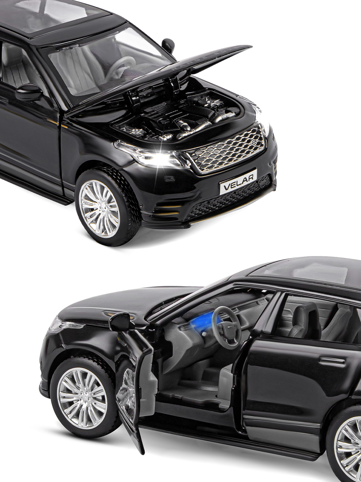 Внедорожник АВТОпанорама Land Rover Range Rover Velar 1:32 JB1200186 - фото 8