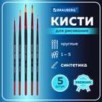 Кисть Brauberg 5 шт. (синтетика)