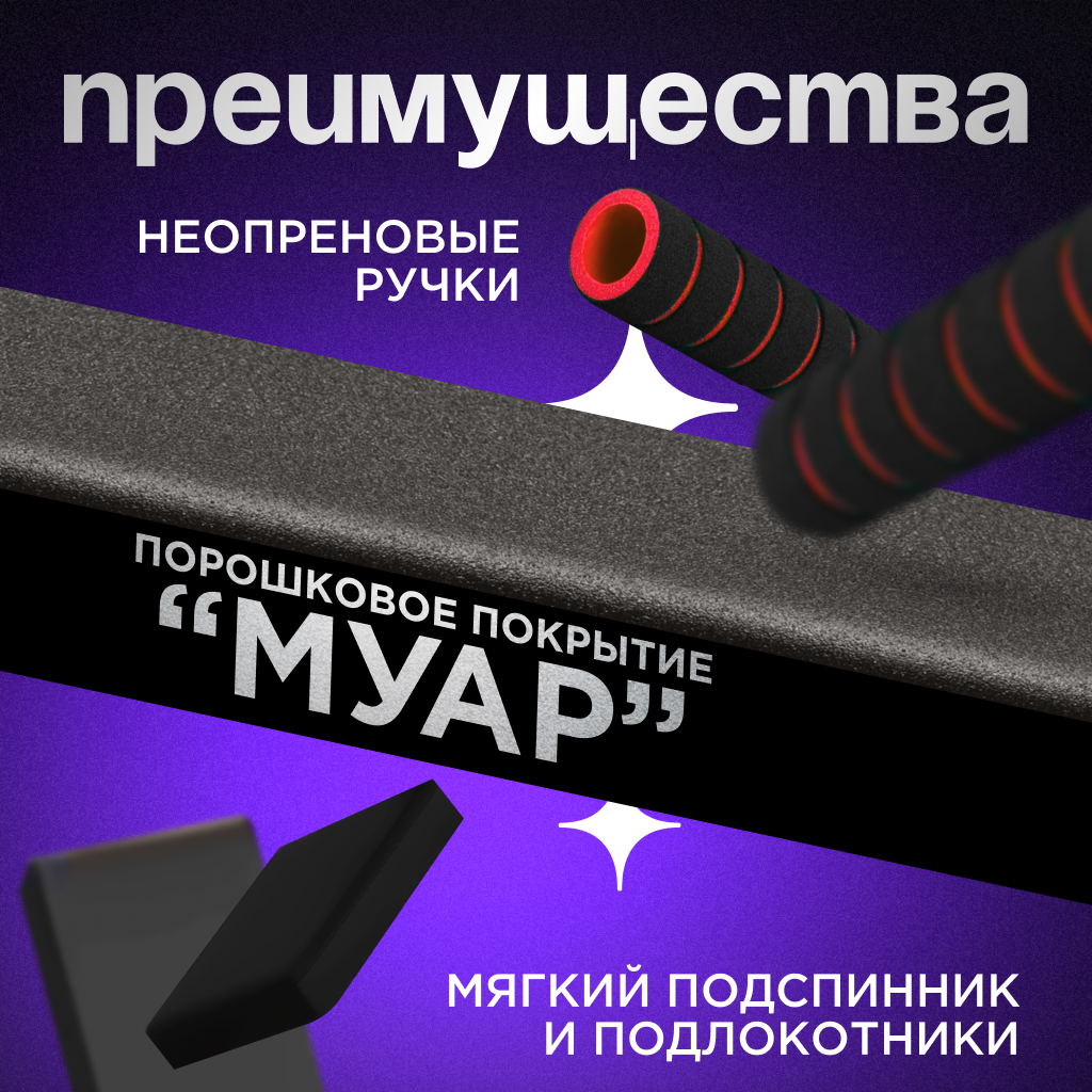 Турник БлинДаГриф «Илья Муромец» настенный брусья и пресс - фото 3