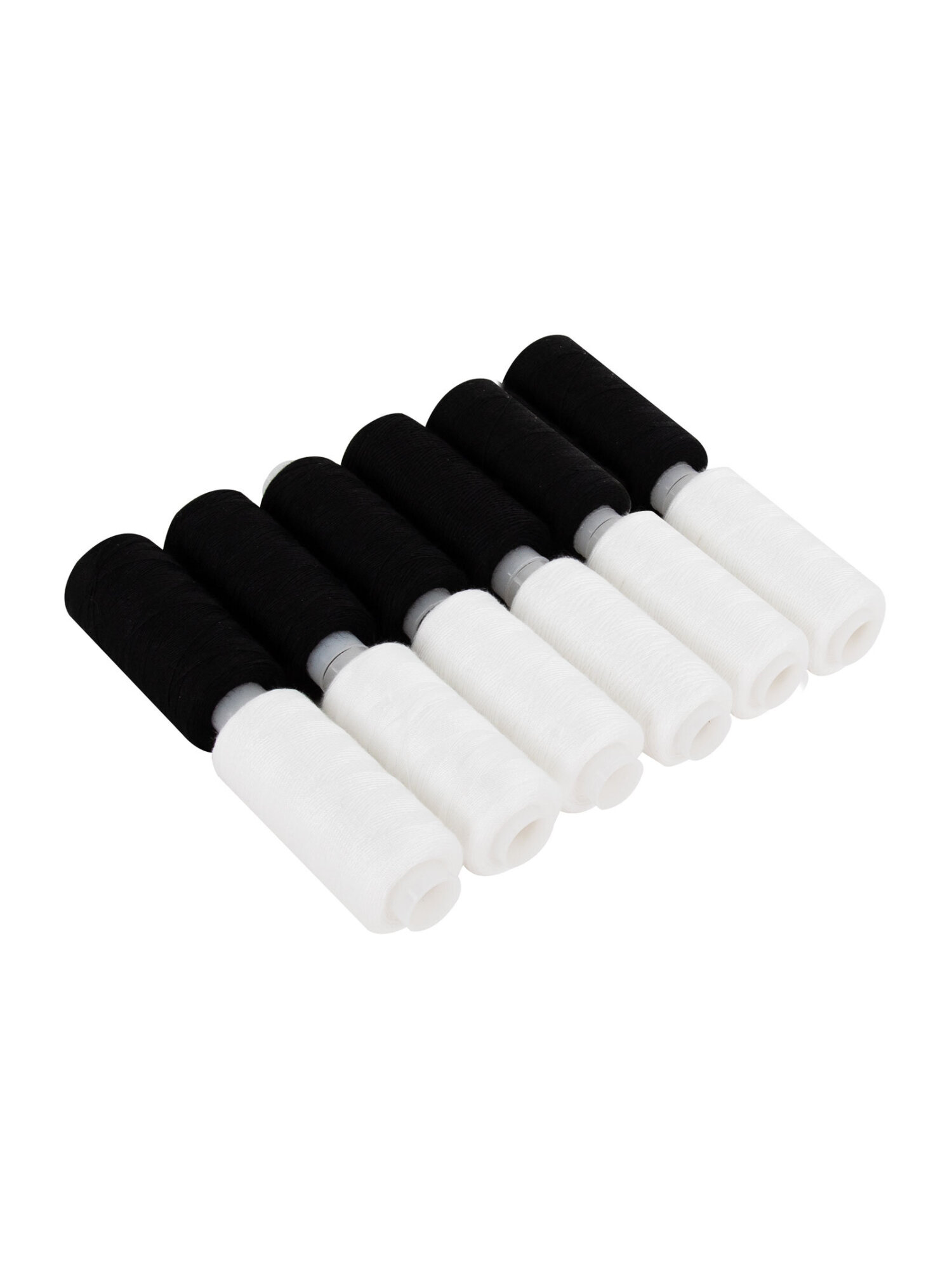 Нитки для шитья Develia армированные 45ЛЛ 200 м швейный набор 12 штук белые черные - фото 13