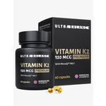 Витамин моно К2 МК-7 комплекс UltraBalance Vitamin mono k2 mk7 120 mcg Premium 60 капсул