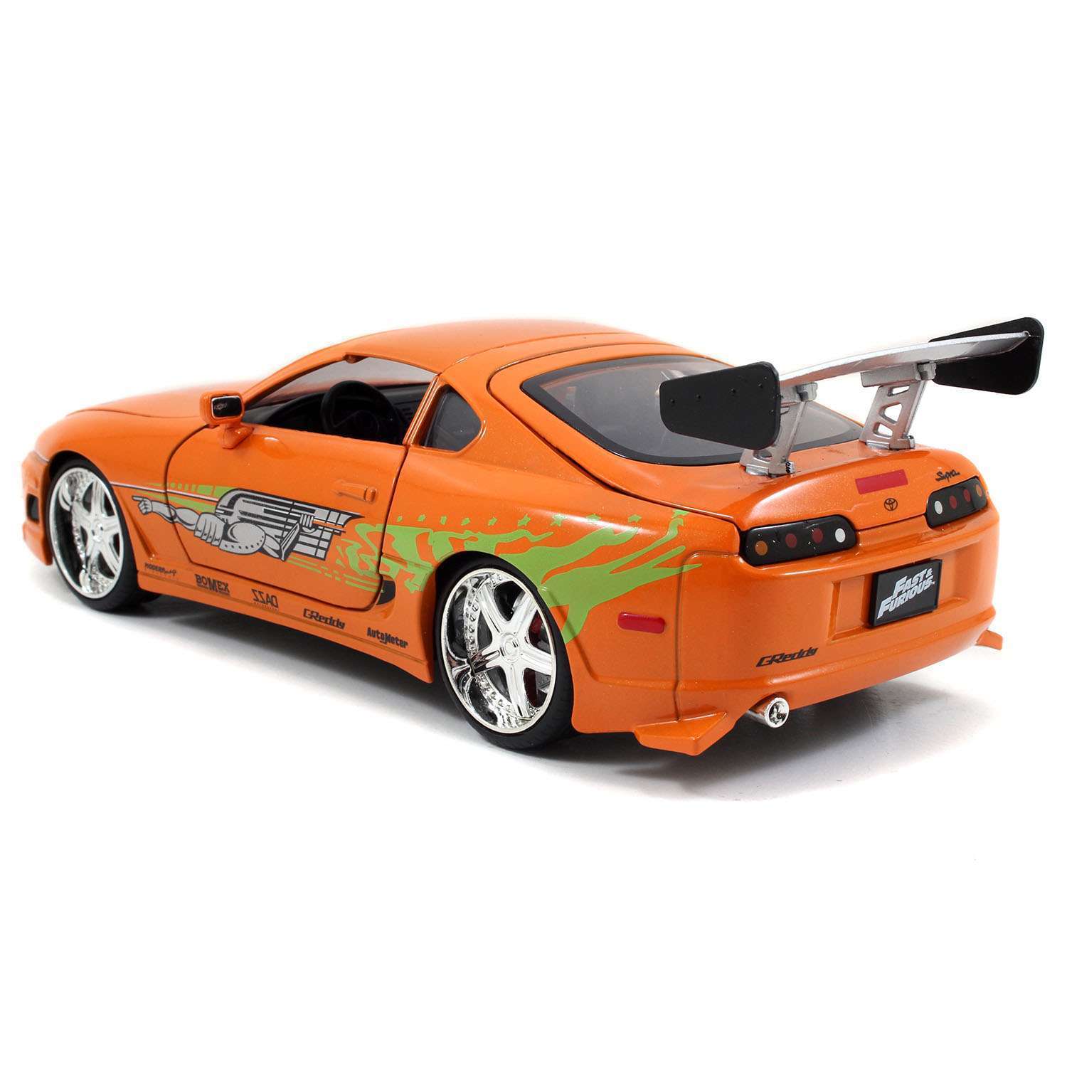 Автомобиль Fast and Furious Toyota Supra-Orange 1995 1:24 97168 - фото 9