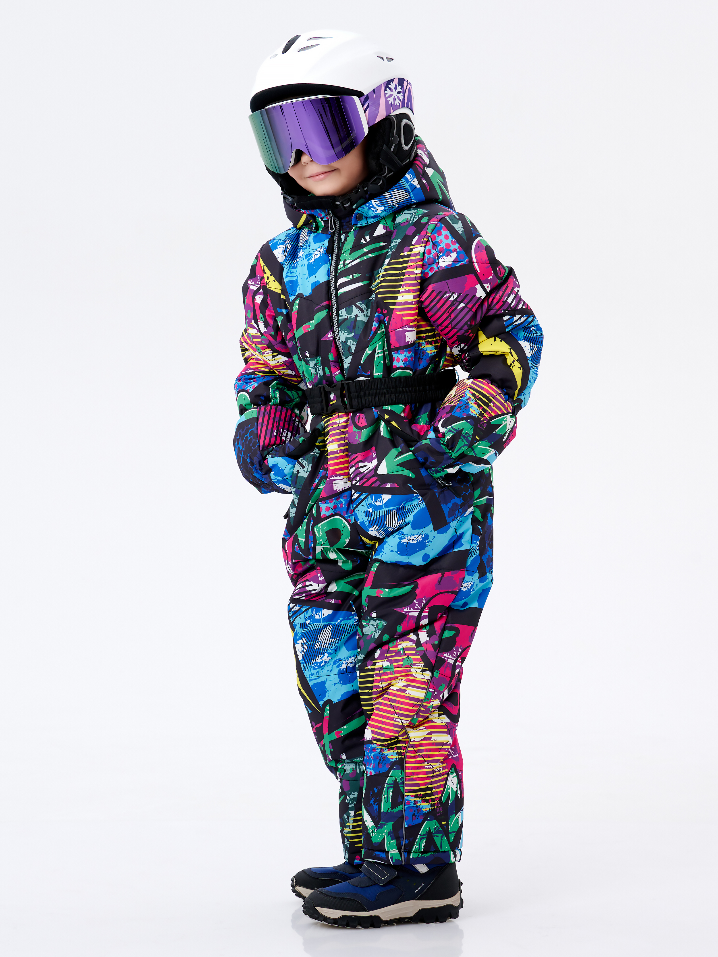 Комбинезон КрутышОк Т-069 черный, абстракция - фото 1