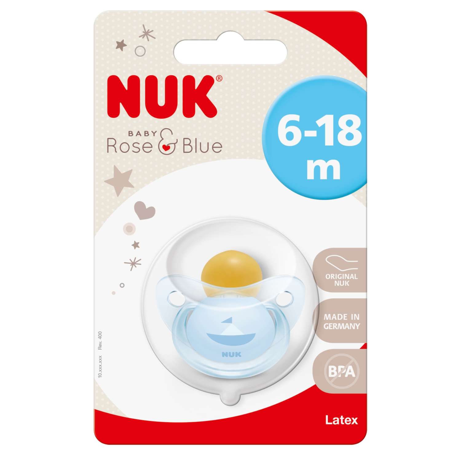 Пустышка Nuk латекс классическая от 6 мес. 1 шт. - фото 5
