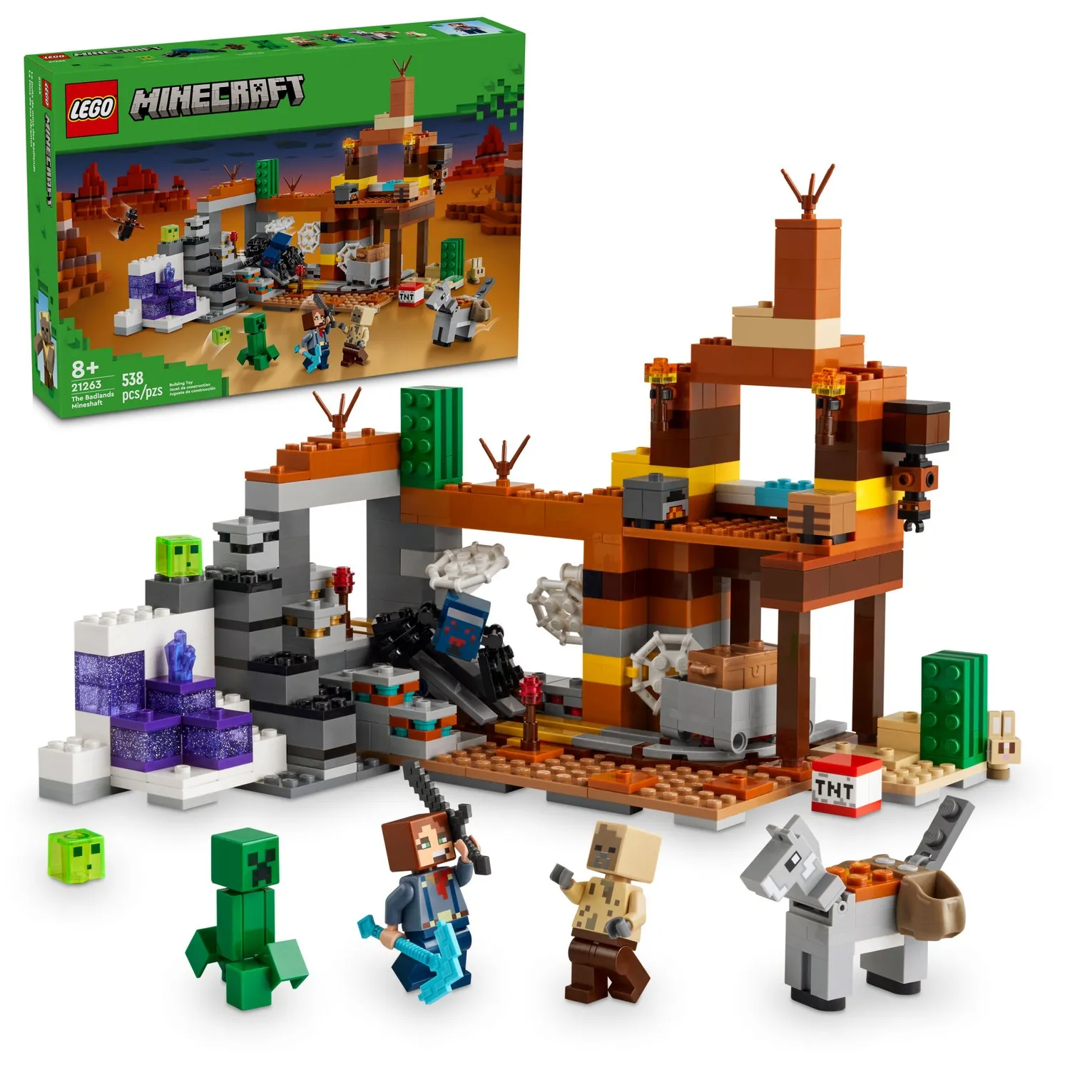 Изображение товара Конструктор LEGO Minecraft 21263 Шахта Бесплодных земель — оригинальный набор для творчества