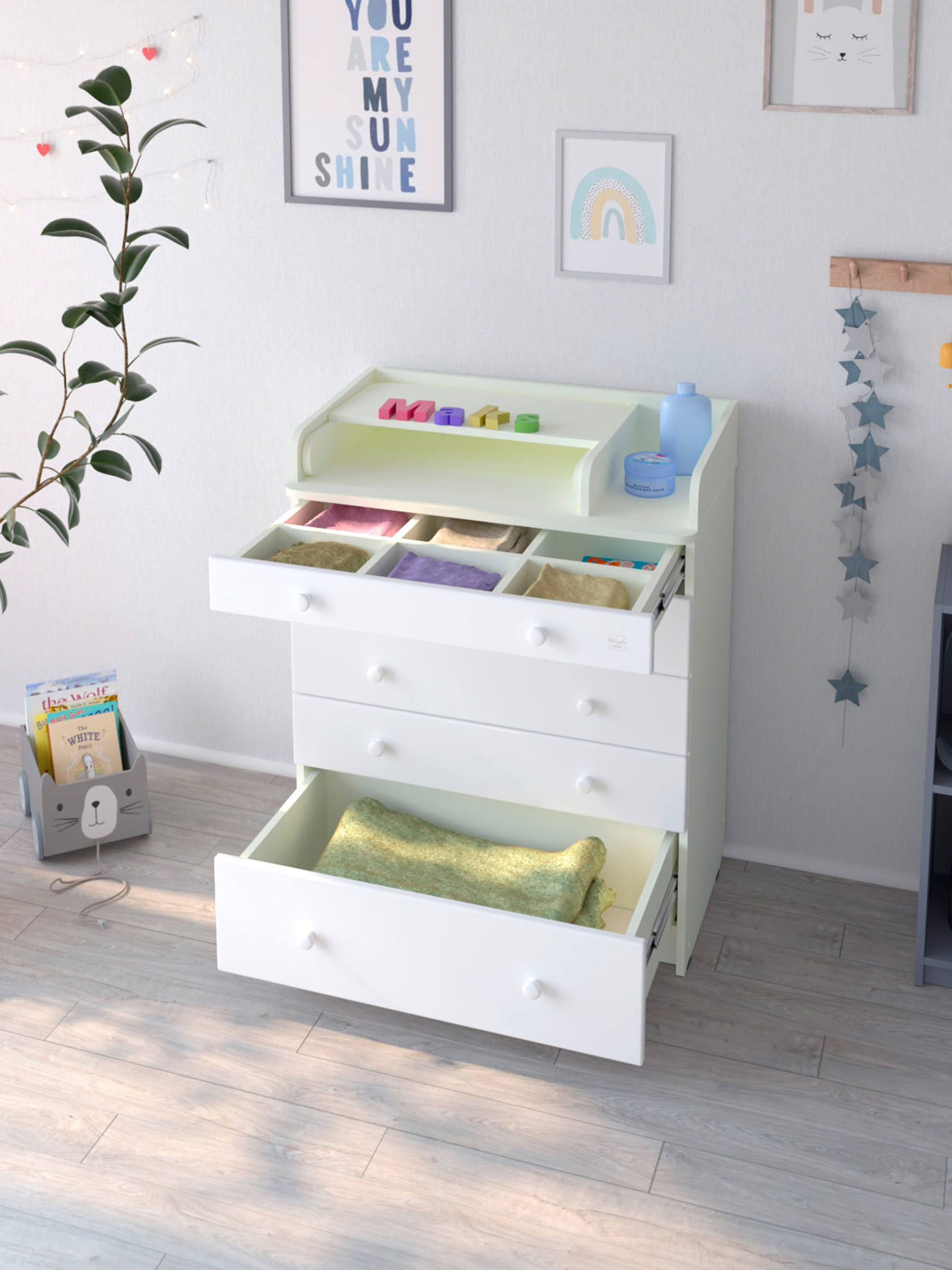 Комод пеленальный Aton Maks белый премиум белый - фото 10