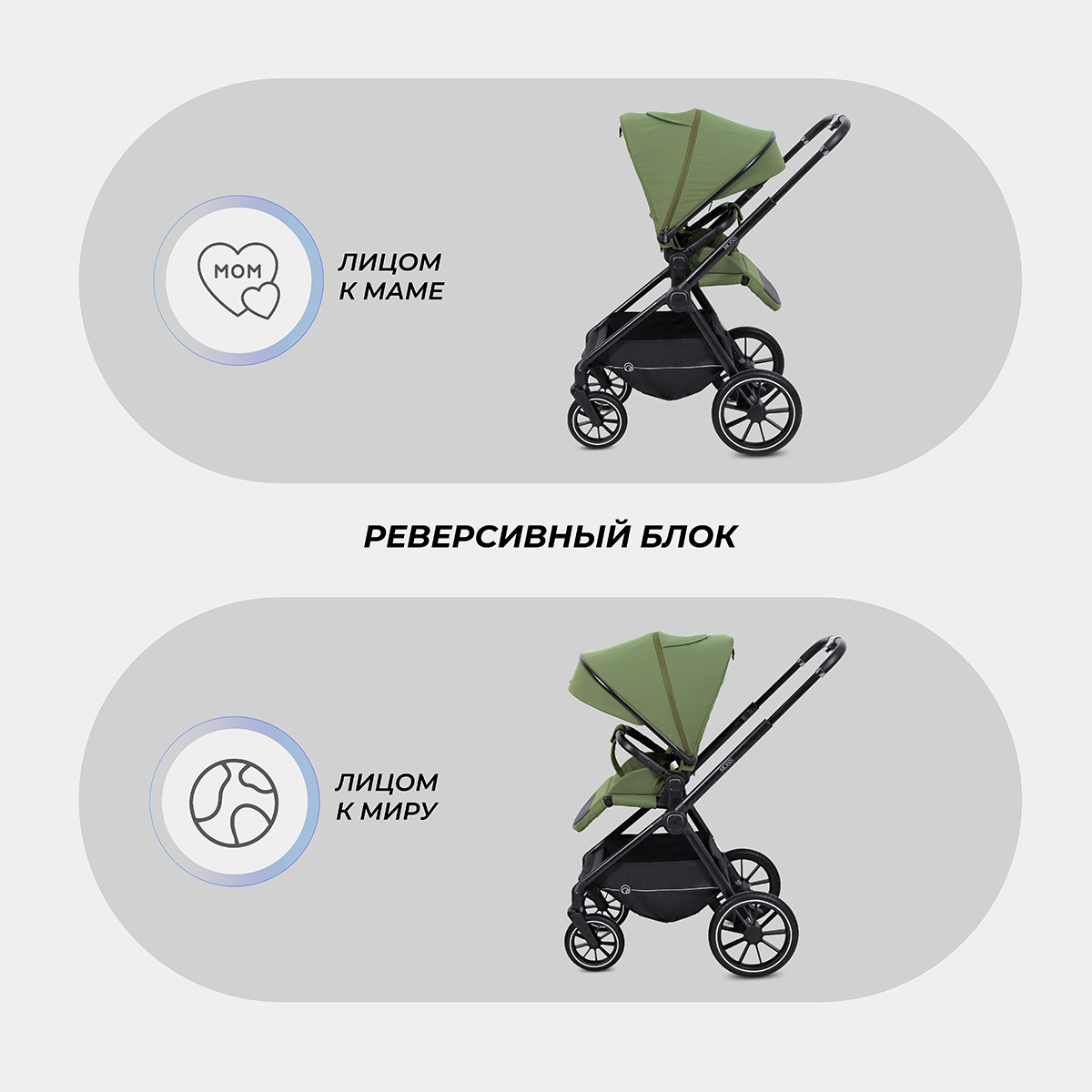 Коляска 2в1 Rant Moss 2 в 1 зеленый - фото 9
