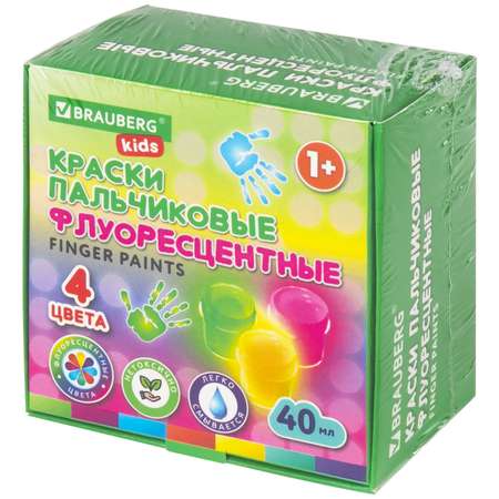 Краски пальчиковые Brauberg 4 цв.