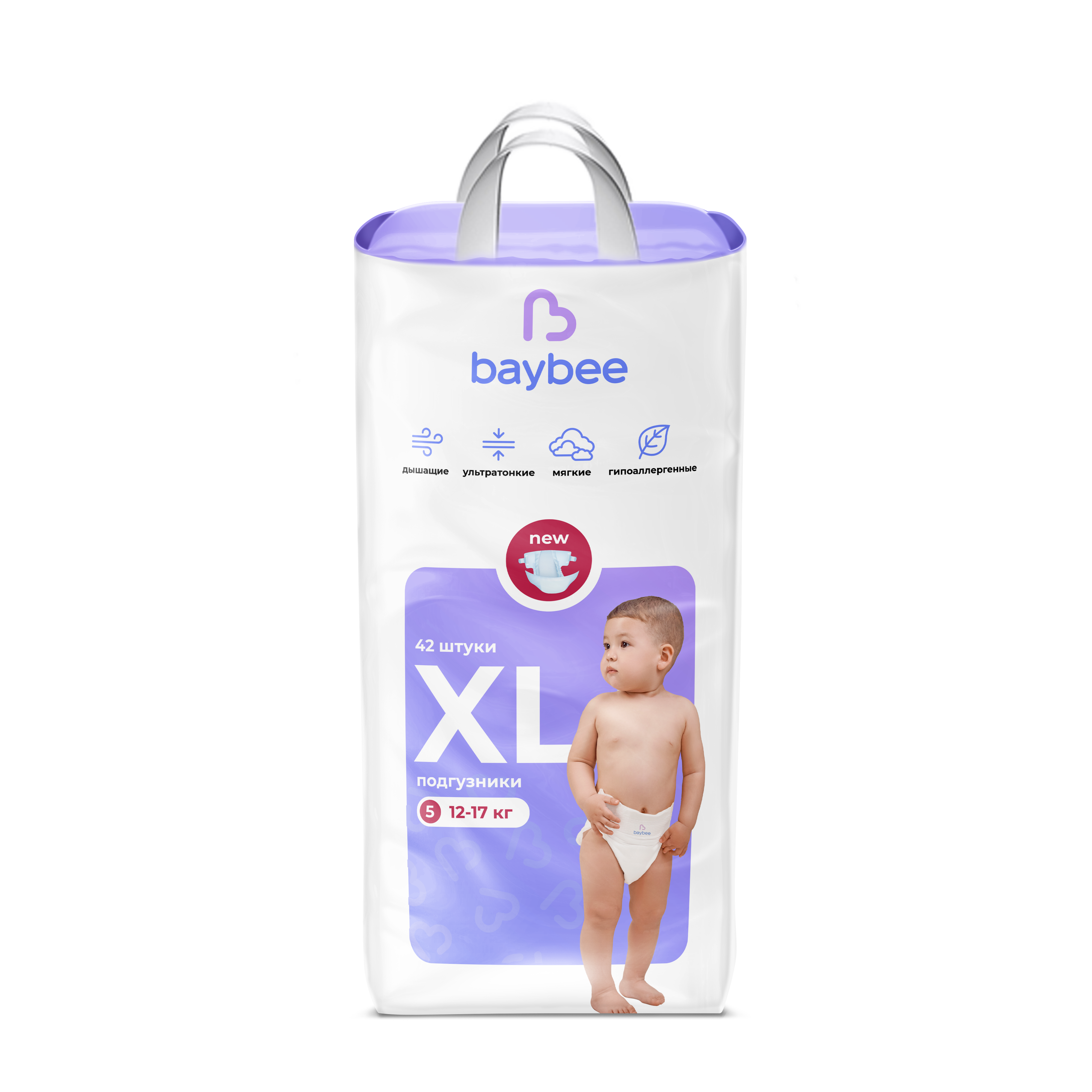 Подгузники BAYBEE XL (12-17 кг) 42 шт. - фото 1