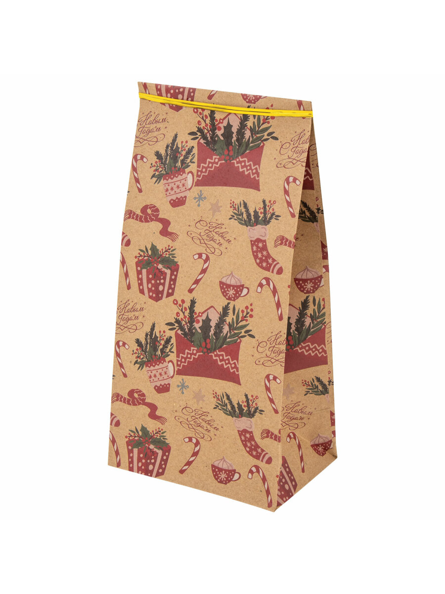Пакет новогодний подарочный Золотая сказка набор 10 штуки - фото 4