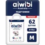 Подгузники AIWIBI Premium M 62 шт.