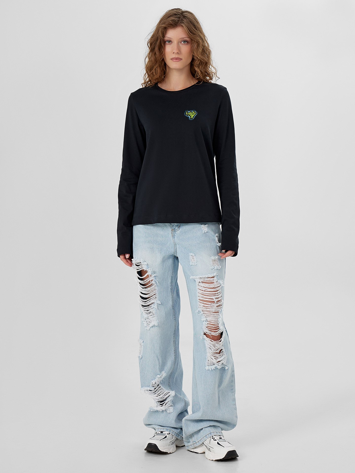 Лонгслив Mark Formelle (Марк Формэль) 122967/черный +печать3 - фото 3