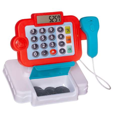 Игровой набор Abtoys продукты, прилавок, касса, тележки и корзинки