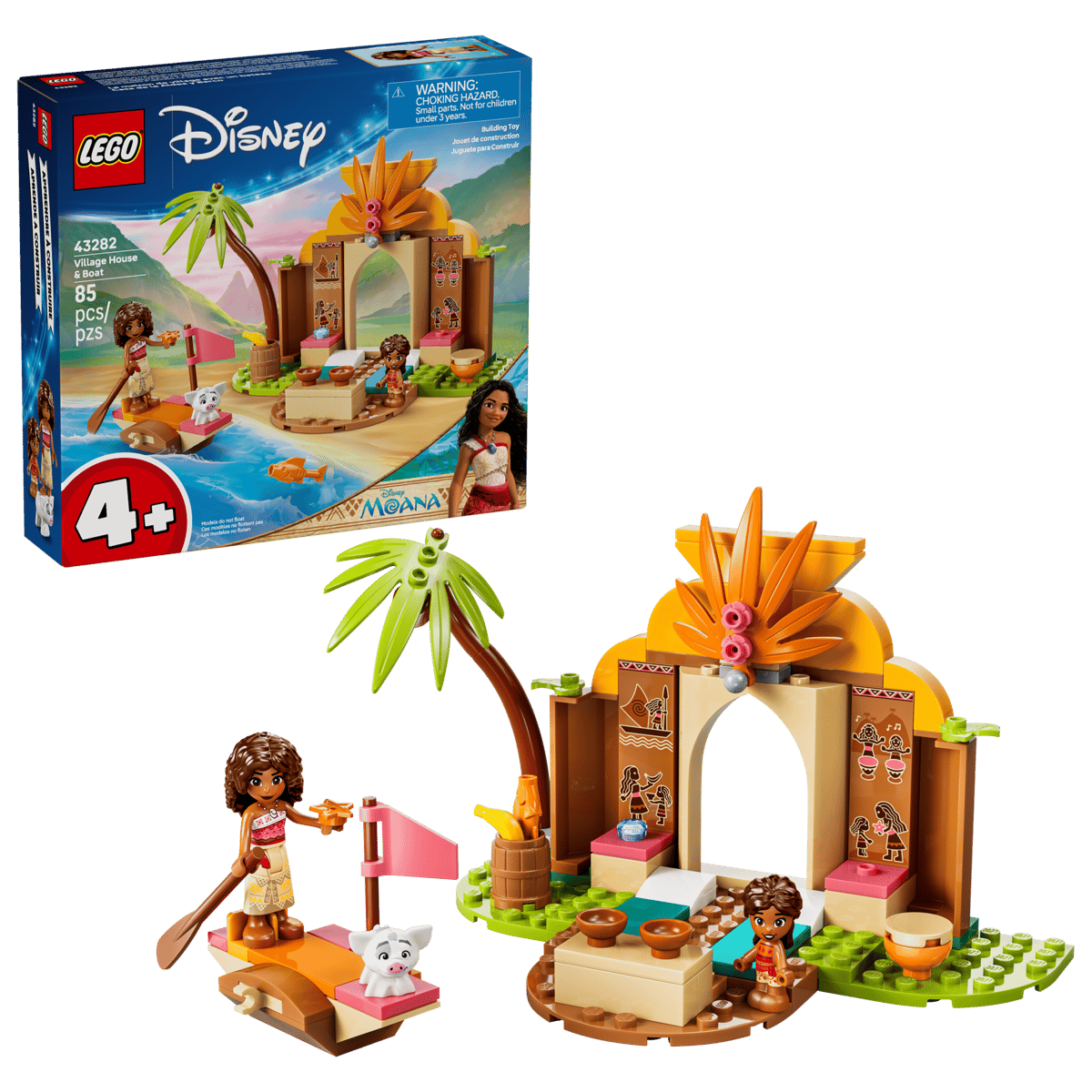 Конструктор LEGO Disney Деревенский дом и лодка 85 дет. - фото 1
