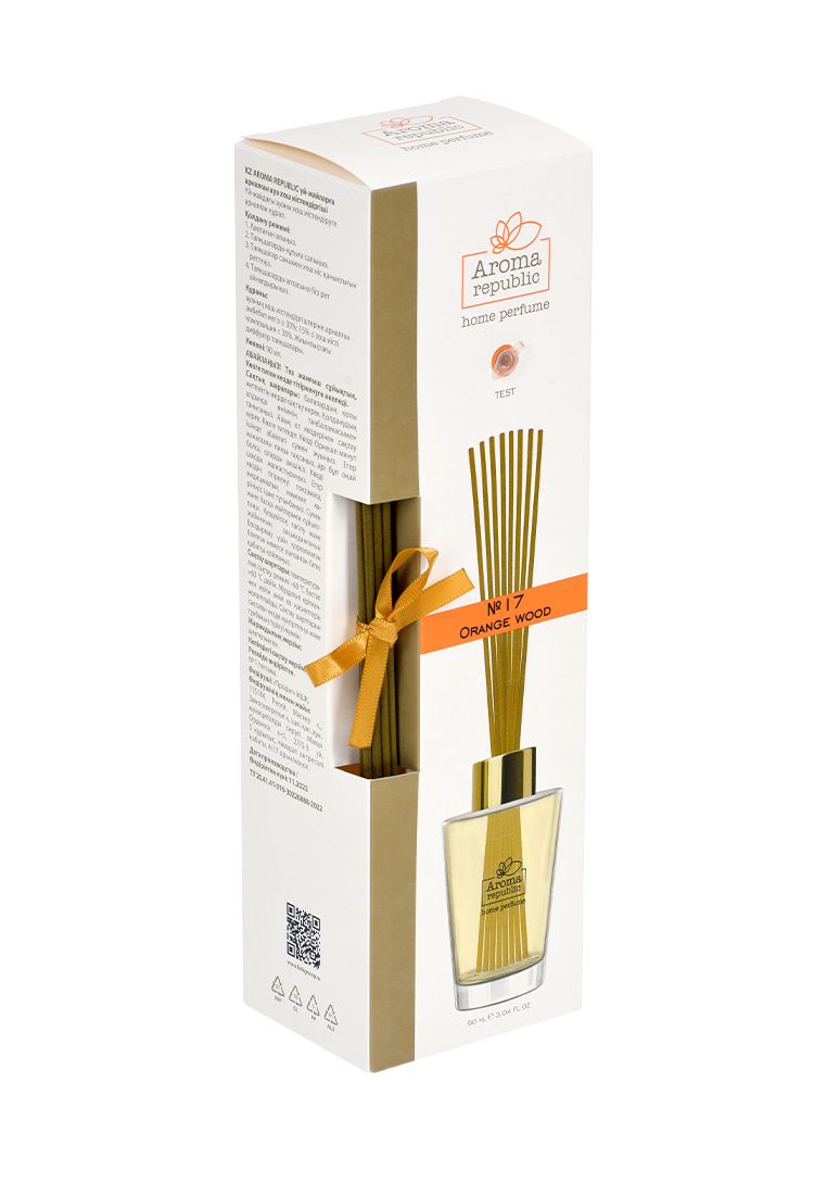 Ароматический диффузор Aroma Republic в стеклянном флаконе 90 мл №17 Orange wood - фото 1
