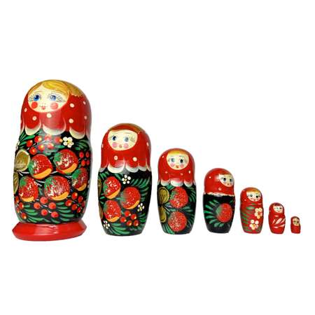Матрешка Нескучные игры 7 в 1 расписная в ассортименте