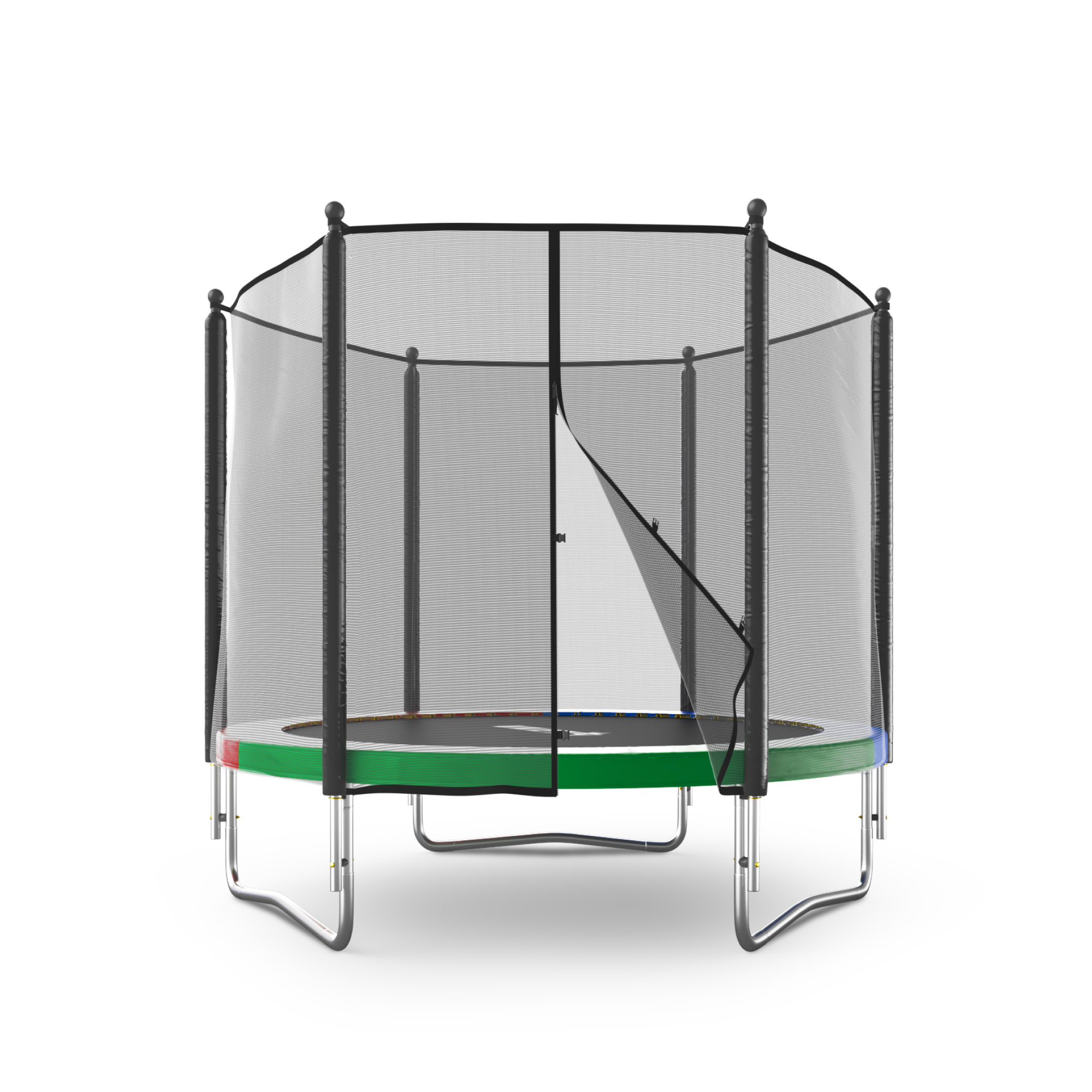 Батут каркасный Simple 8 ft UNIX line Color с внешней защитной сеткой общий диаметр 244 см до 140 кг - фото 15