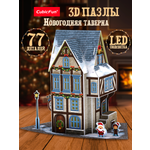 Пазл CubicFun Новогодняя таверна LED-свет 3D