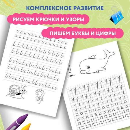 Набор из 3 книг Феникс Премьер Прозрачные прописи : Крючочки и узоры. Буквы. Цифры