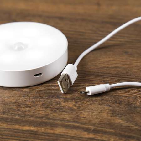 Ночник RISALUX на магните с датчиком движения LED 0.6Вт USB белый