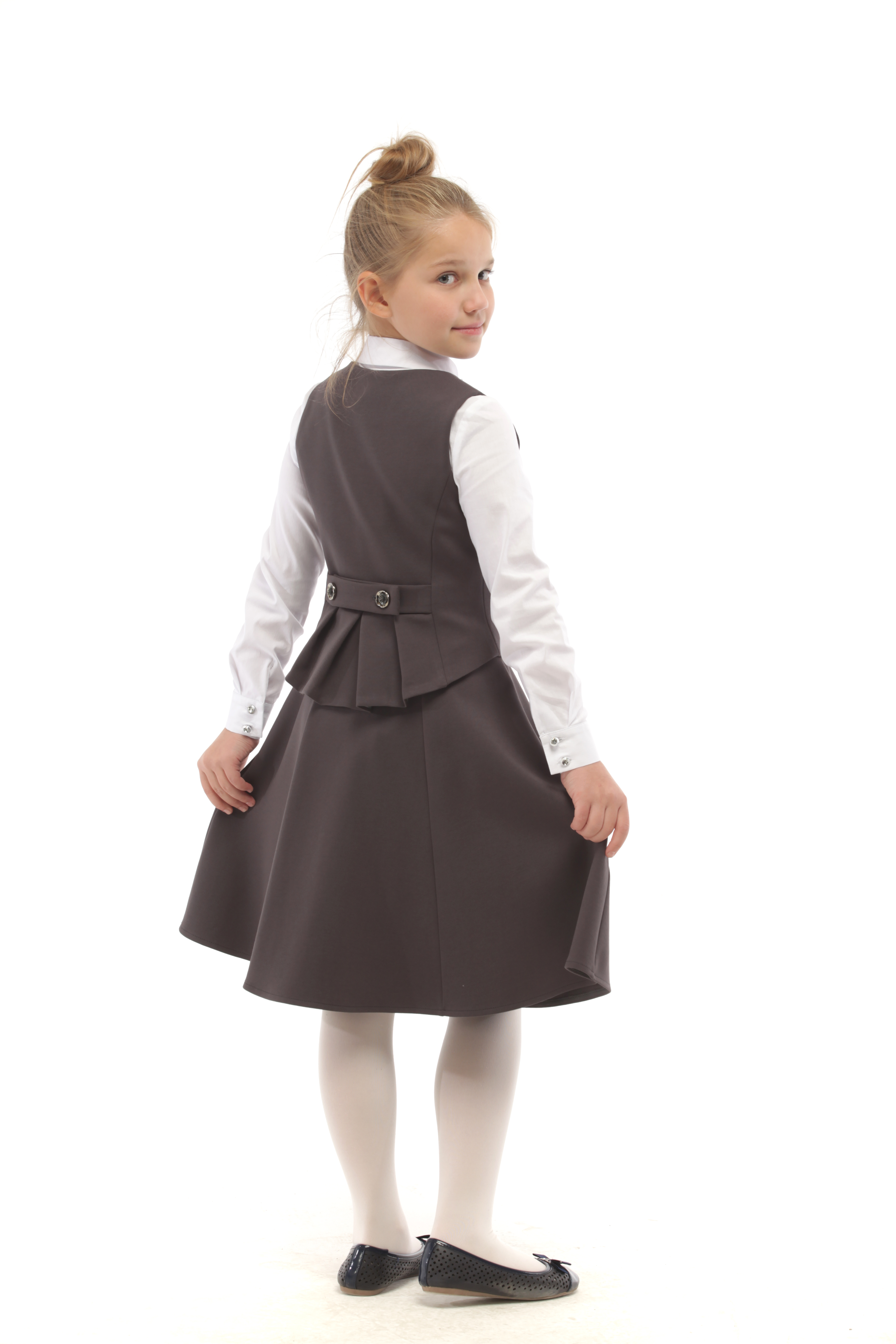 Юбка Stylish AMADEO AS-073-серый - фото 4