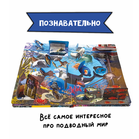 Детская энциклопедия BimBiMon с окошками. Что там под водой Виммельбух