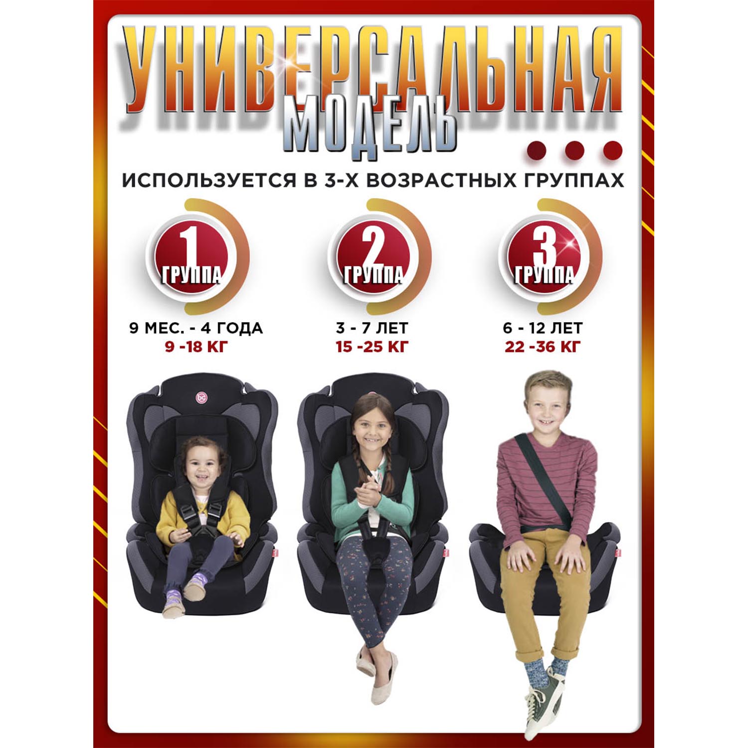 Автокресло BabyCare Upiter Plus 1/2/3 (9-36 кг) черный - фото 10