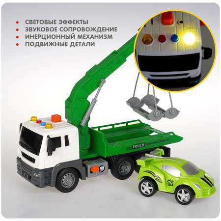 Эвакуатор Bondibon Инерционная машинка свет звук 1:16