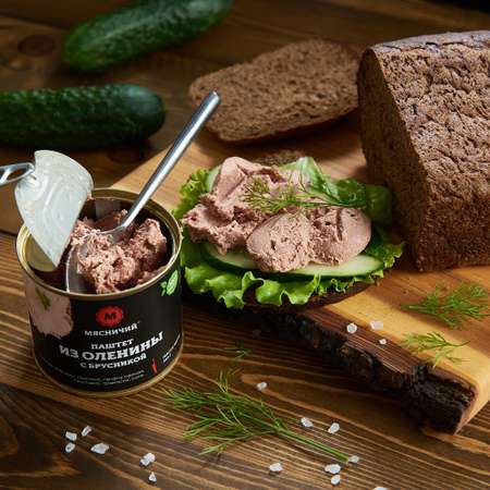 Мясные консервы Мясничий Паштет из Оленины с брусникой 240г