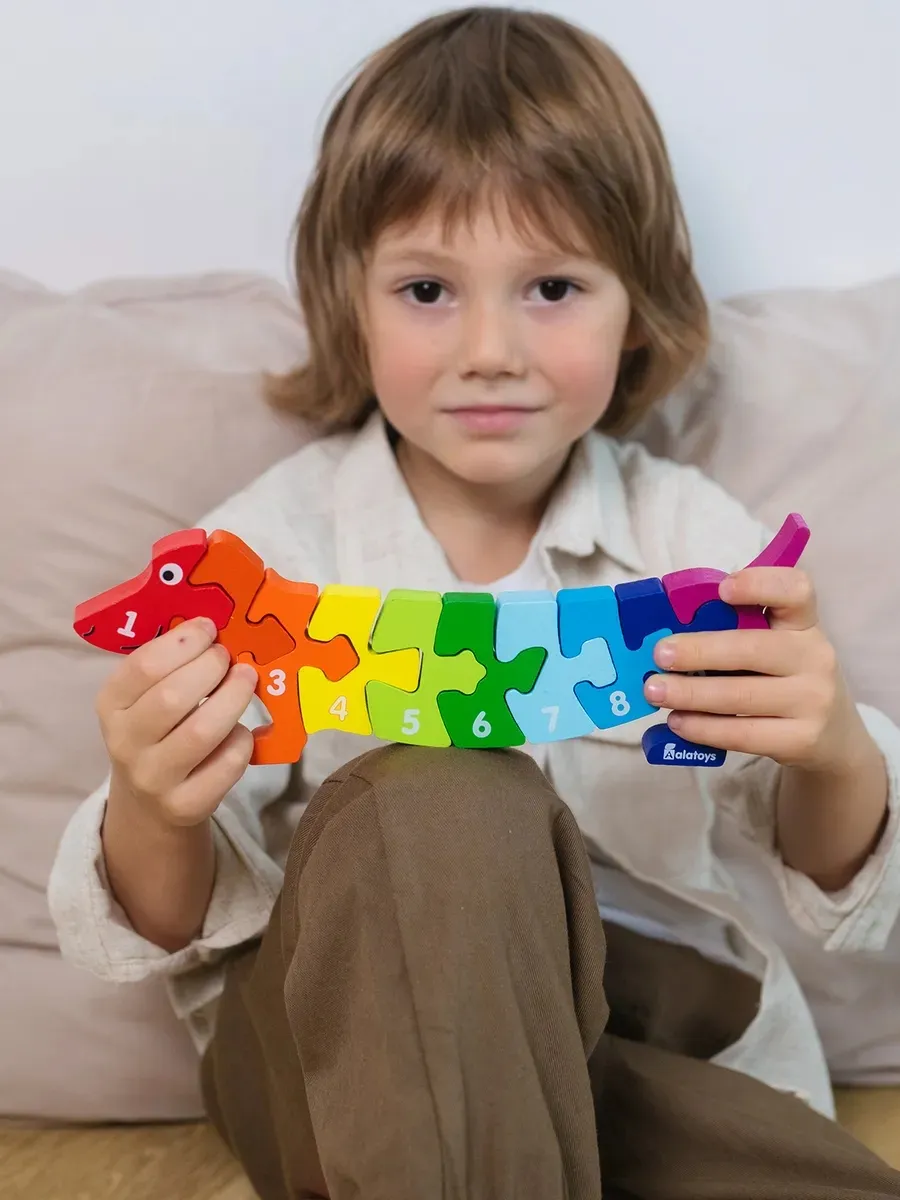 Пазл Alatoys Такса деревянный - фото 7