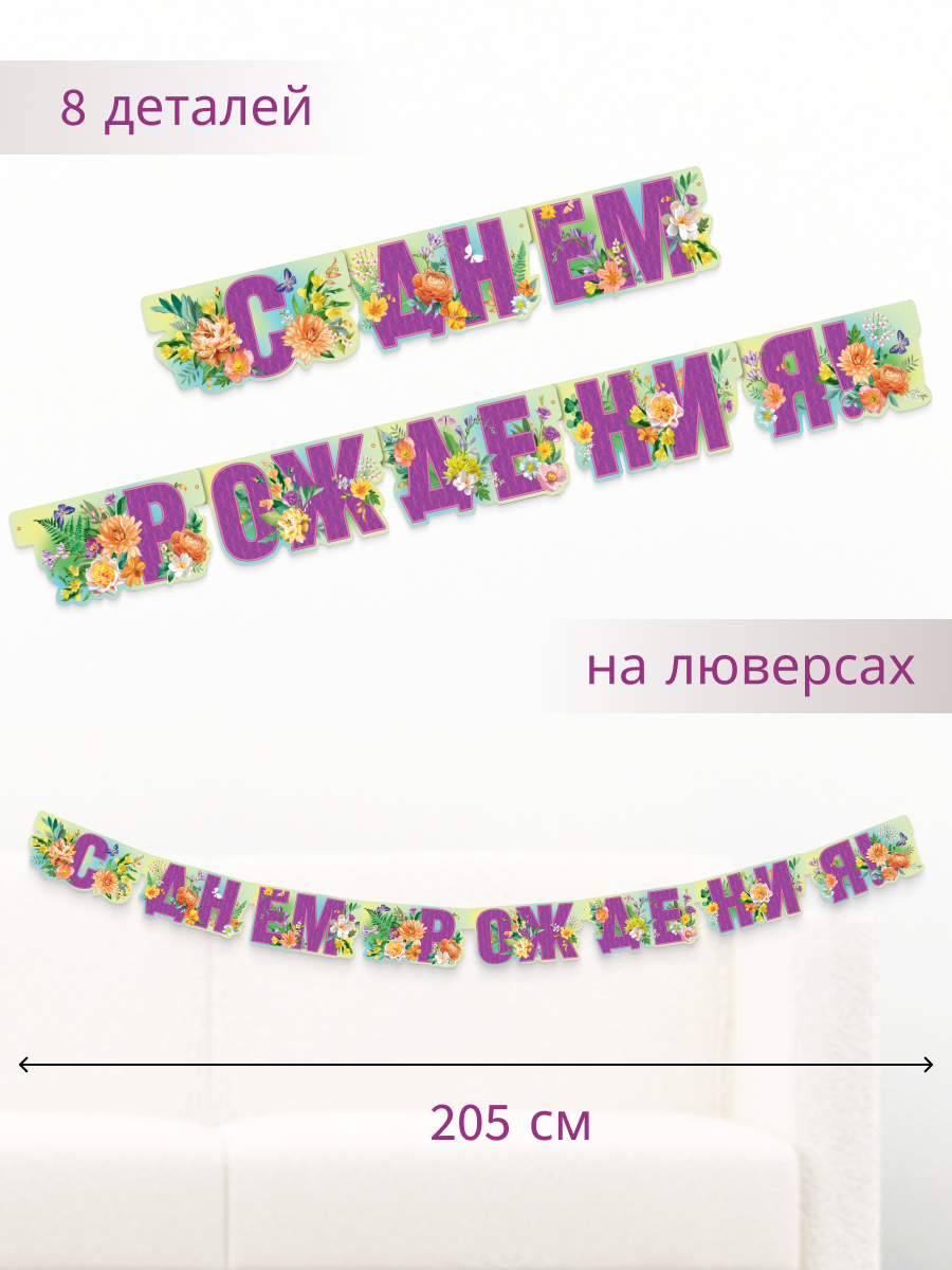Гирлянда-растяжка Арт и Дизайн День Рождения - фото 2