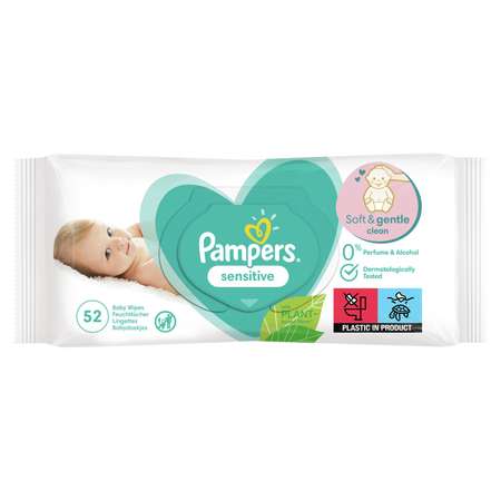 Влажные салфетки Pampers Sensitive 52 шт.