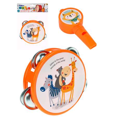 Игрушка музыкальная Рыжий кот бубен