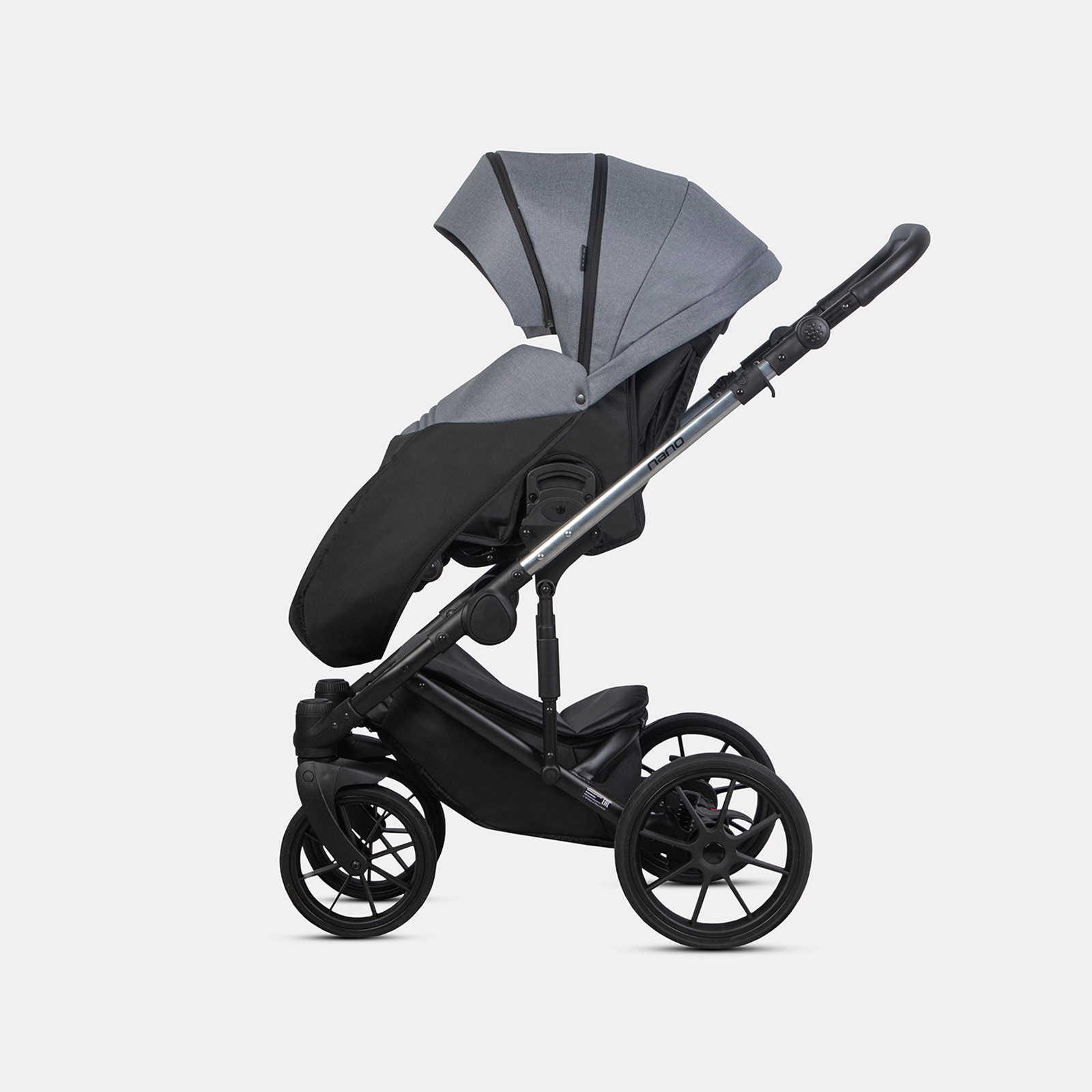 Коляска 2в1 Riko Nano Thermo серый - фото 6