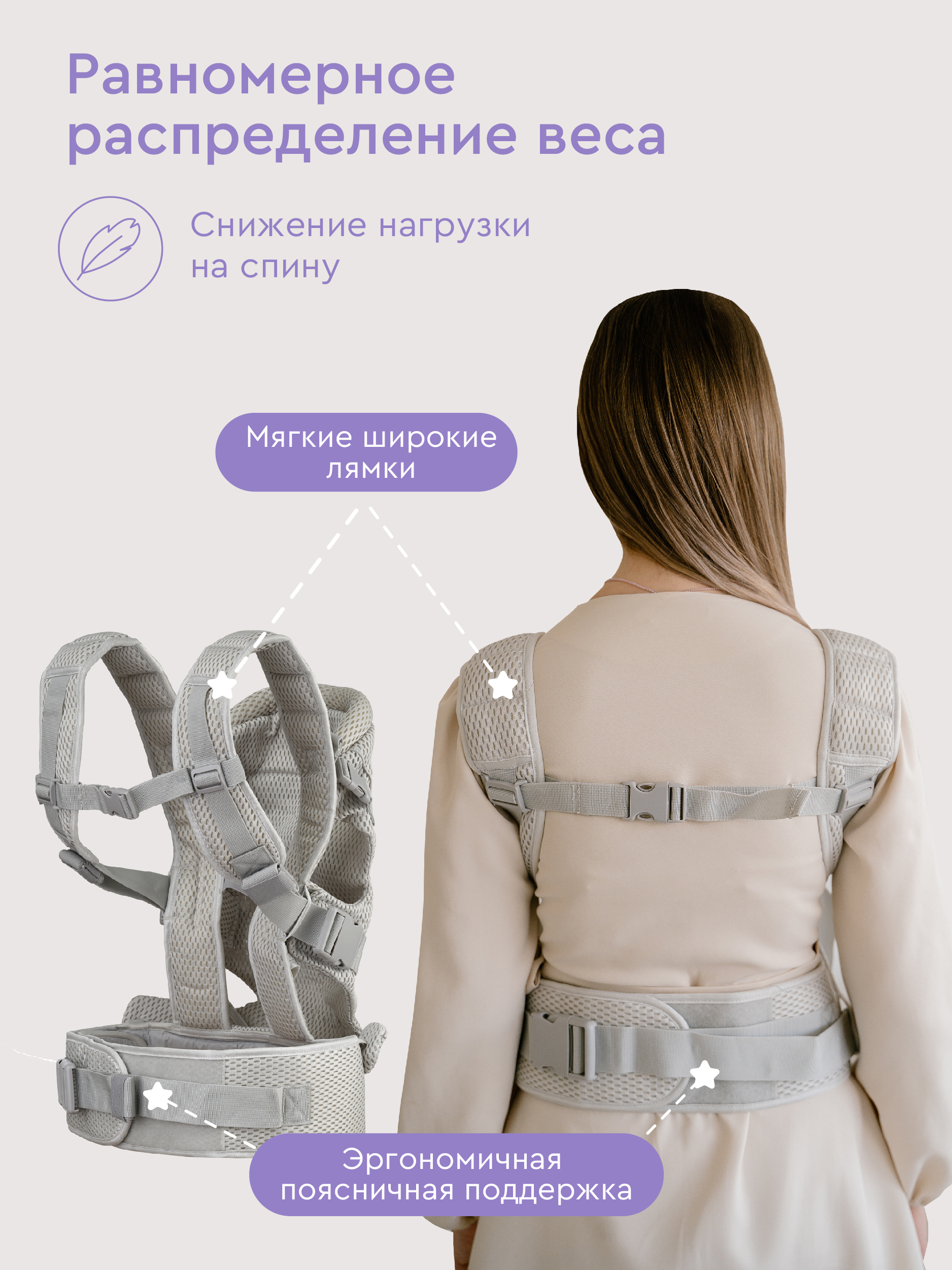 Рюкзак-переноска BabyRox Comfort 3D mesh - фото 7