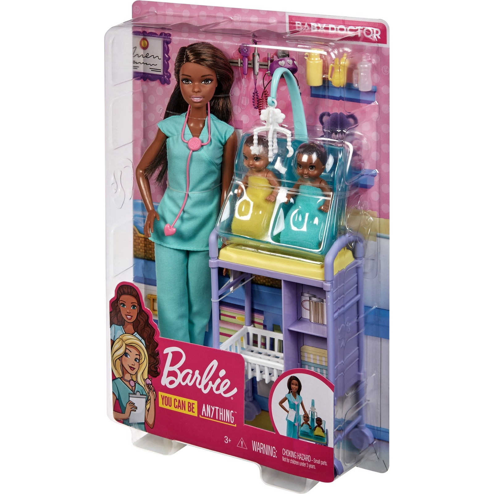 Кукла модельная Barbie Кем быть? Детский доктор Брюнетка DHB63/GKH24 - фото 3