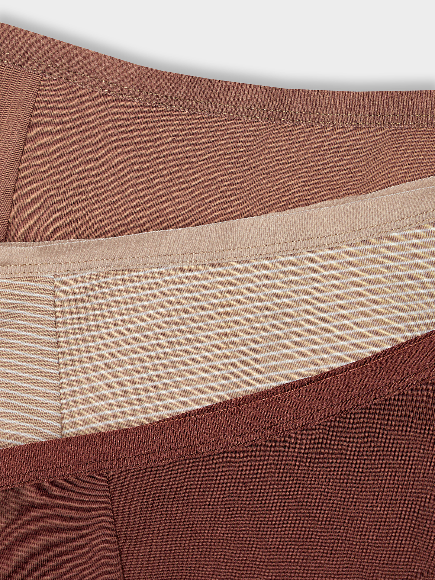 Трусы 3 шт Mark Formelle (Марк Формэль) 412263-3/бежевая полоска +молочный шоколад +корица - фото 9