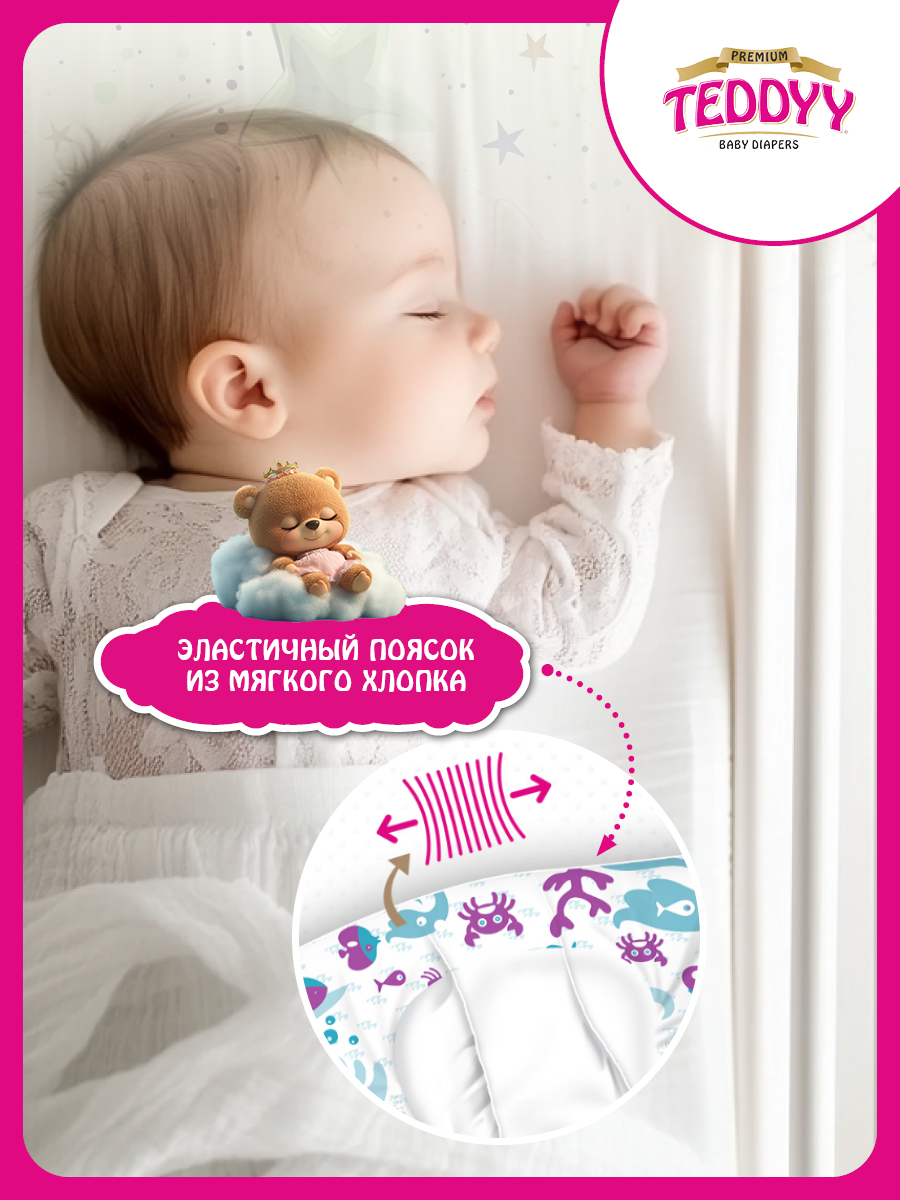 Подгузники Teddy Baby Premium XL 30 шт. - фото 6
