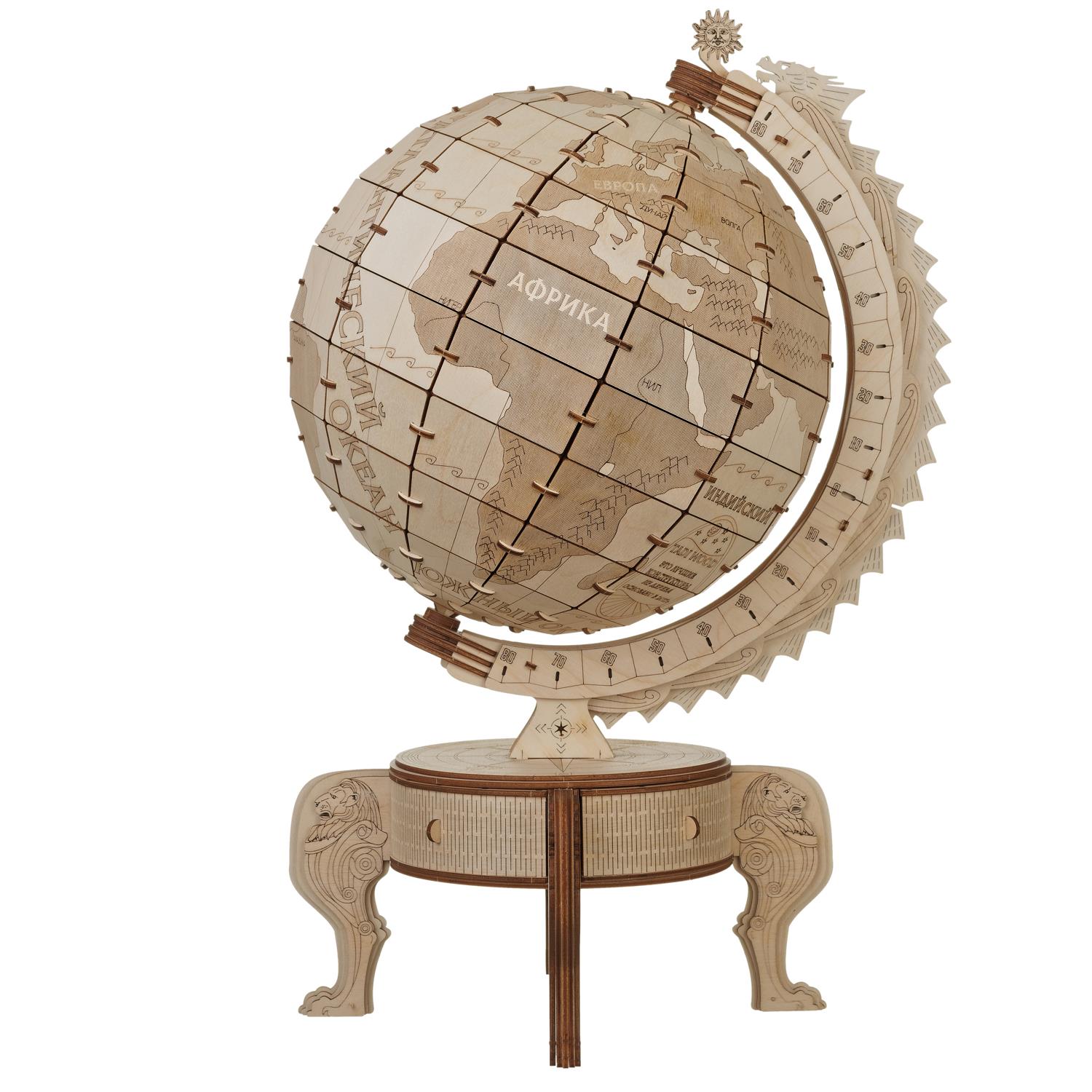 Конструктор TADIWOOD Глобус деревянный 383 дет. INT-003 - фото 1