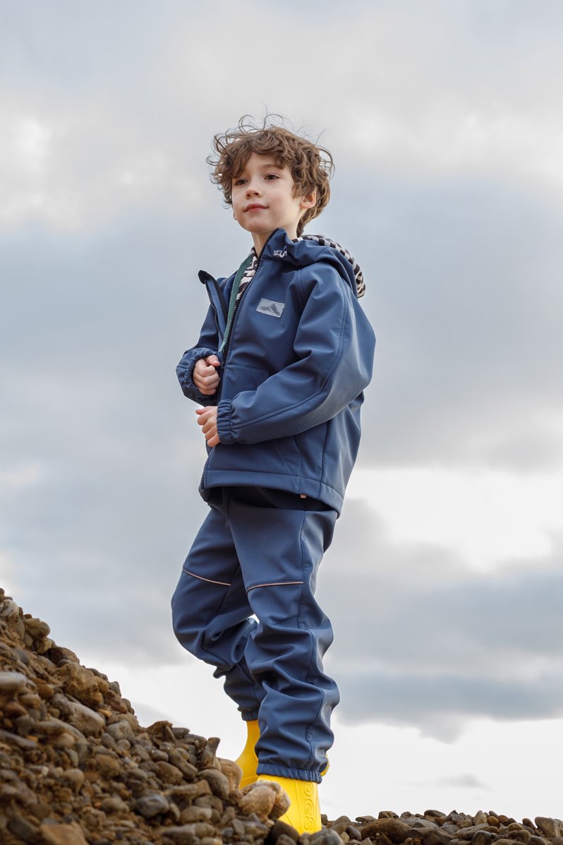 Куртка MINIDINO B-VO-Krt-114/0Куртка софтшелл Иззи синяя дымка детская - фото 2