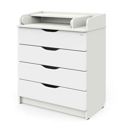 Пеленальный комод aton baby furniture Комод Сириус-2 Wood 804 белый премиум