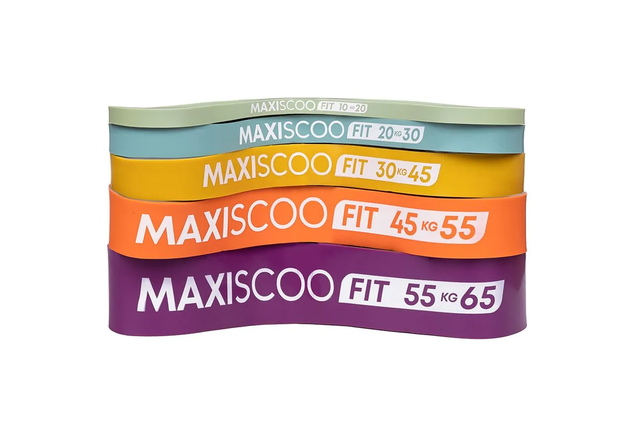 Эспандер ленточный MAXISCOO FIT 55–65 кг, серо-фиолетовый - фото 5