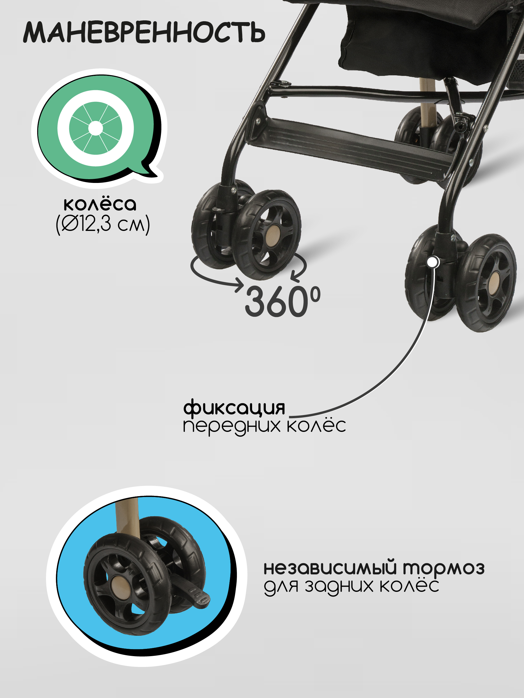 Коляска прогулочная Indigo Bono бежевый - фото 7