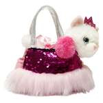 Игрушка мягкая Aurora Кошка в сумке Розовый 181149D