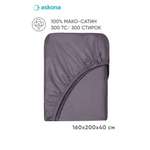 Простыня Askona Maco Sateen 2.0 160 x 200 см на резинке 1 шт.