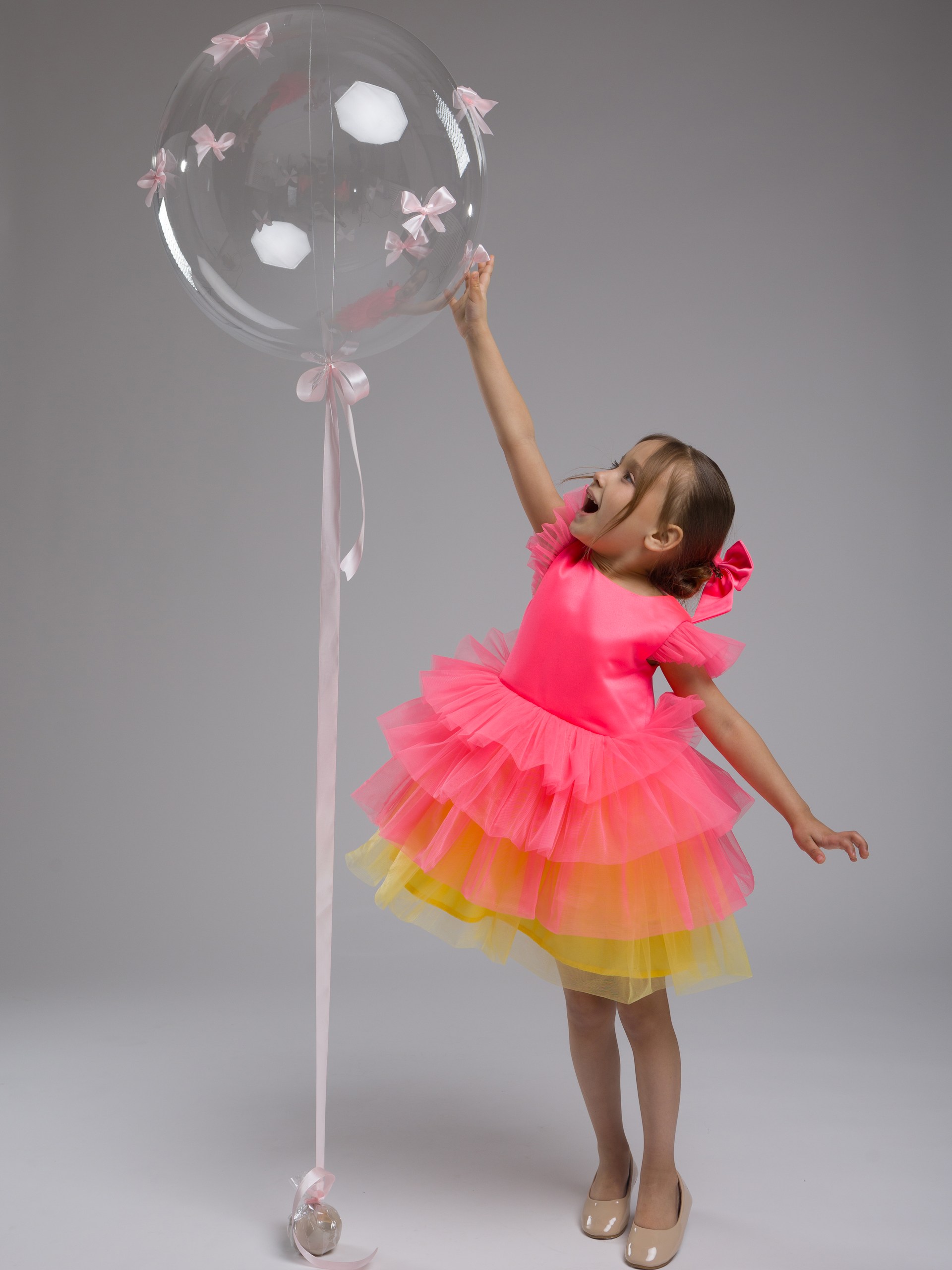 Платье LELUkids 123.01.24_зефирка_неон - фото 4